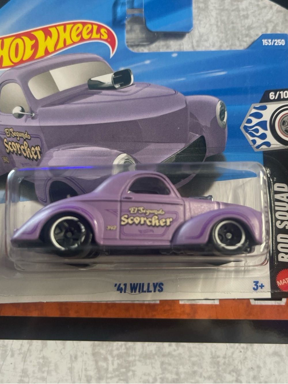Hot Wheels '41 Willys Scorcher Purple Die-Cast Toy Car